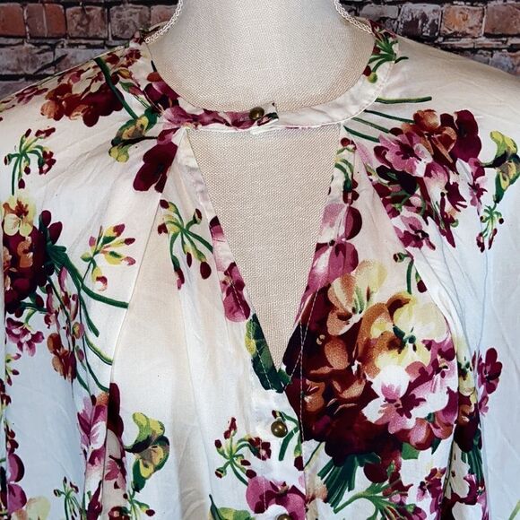 Umgee Long Sleeve Floral Button Down Blouse - Picture 2 of 8
